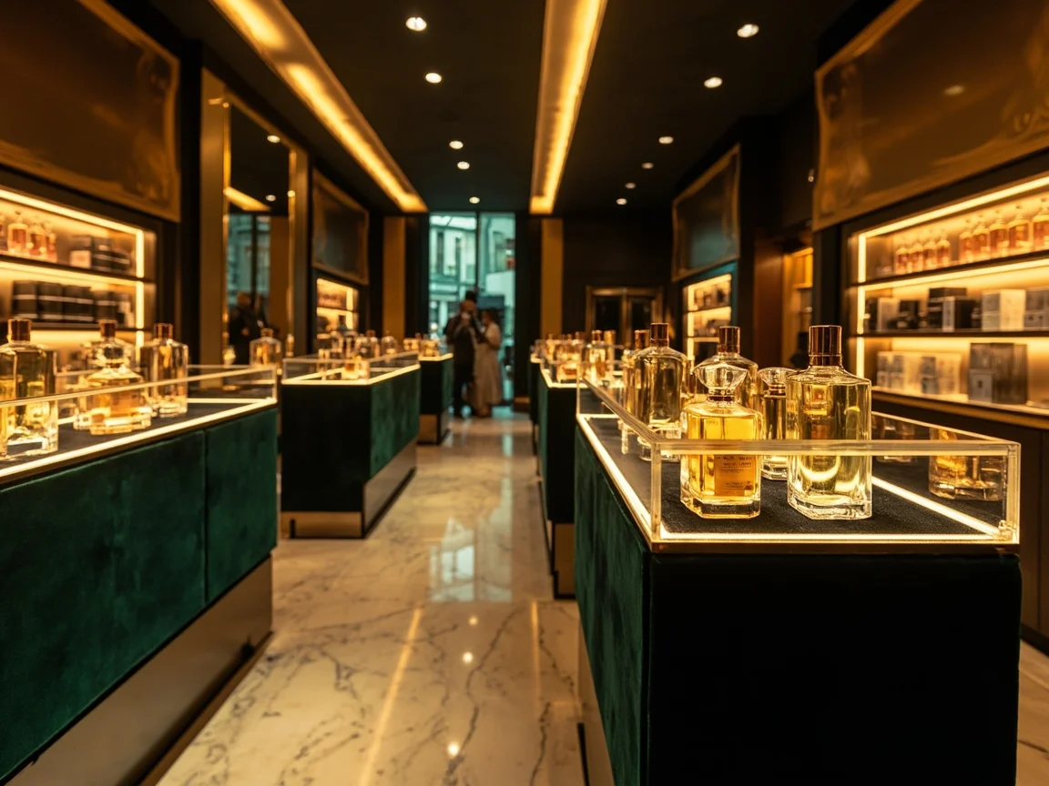 Projet d’exposition de boutique de parfums à Paris