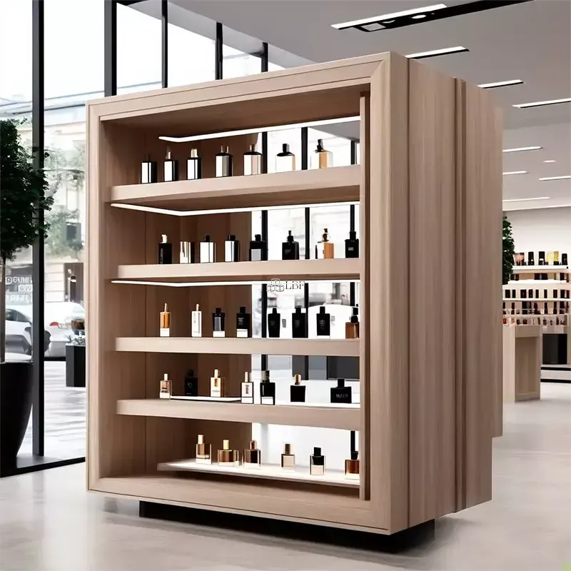 Parfüm-Vitrine aus Holz