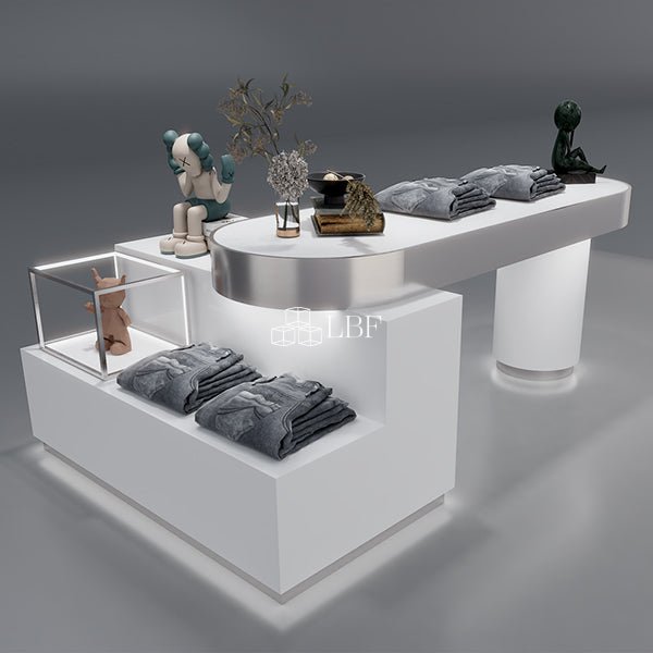 CR007 Bekleidungsgeschäft-Ausstellungstische Set mit LED-Licht