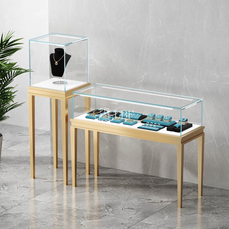 Edelstahl-Glasvitrine
