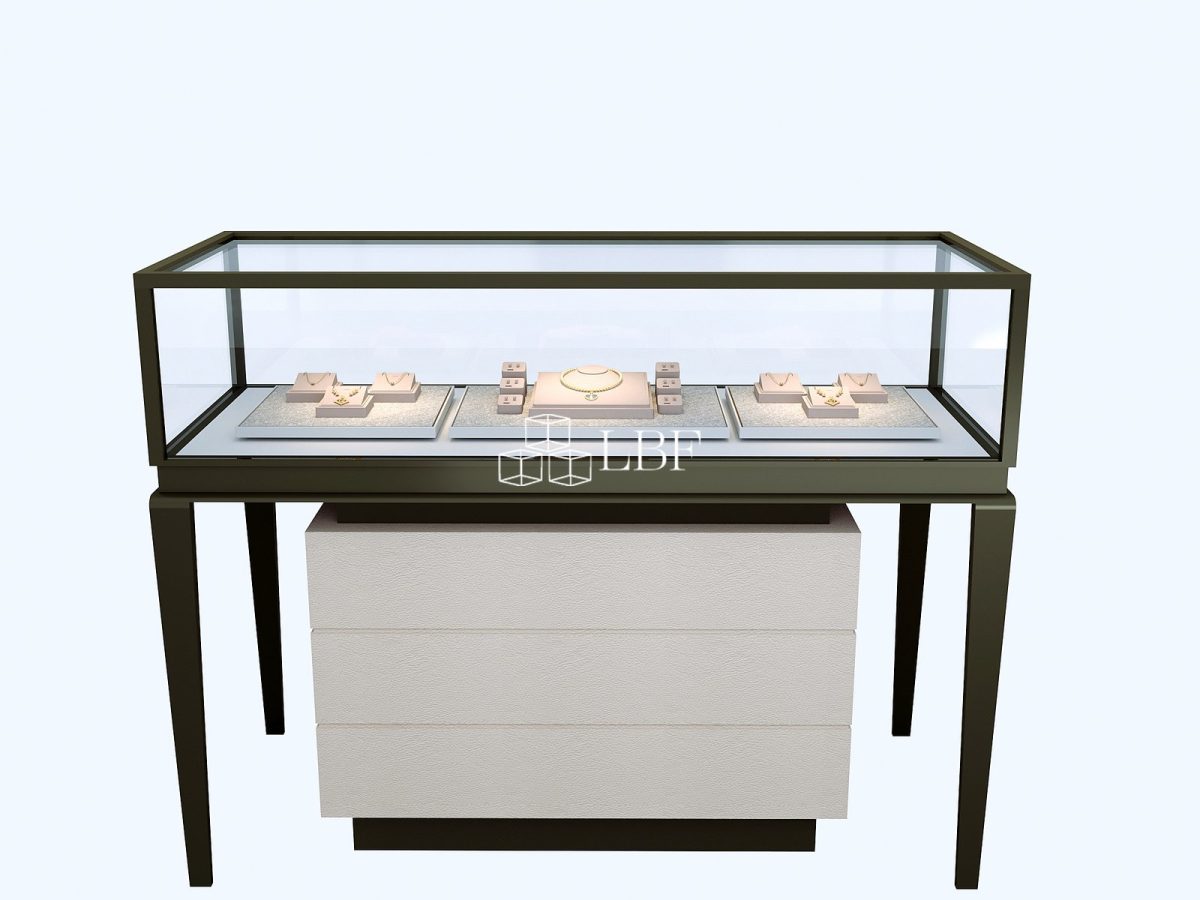 Iron jewelry display cabinet