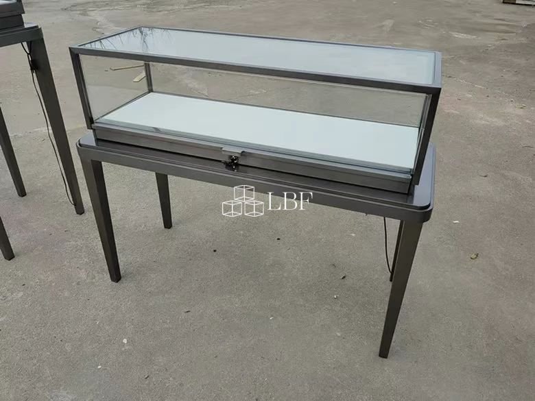 Advanced gray jewelry display cabinet