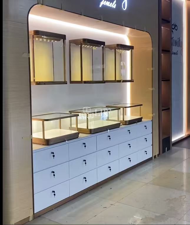 Wall-mounted jewelry display cabinet