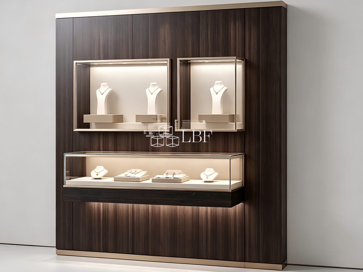 Light – luxury wall – mounted combined display cabinet