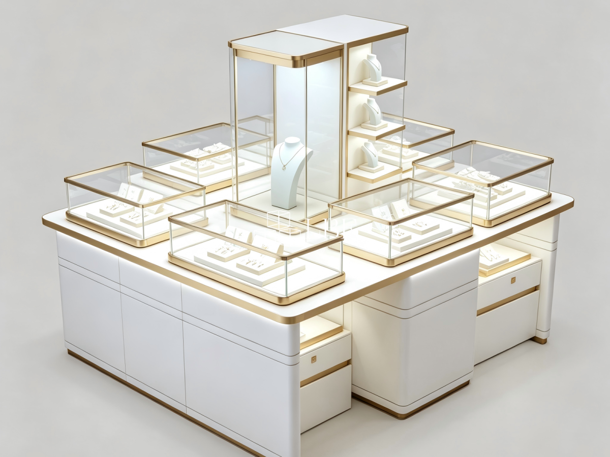 Luxury jewelry display combined cabinet