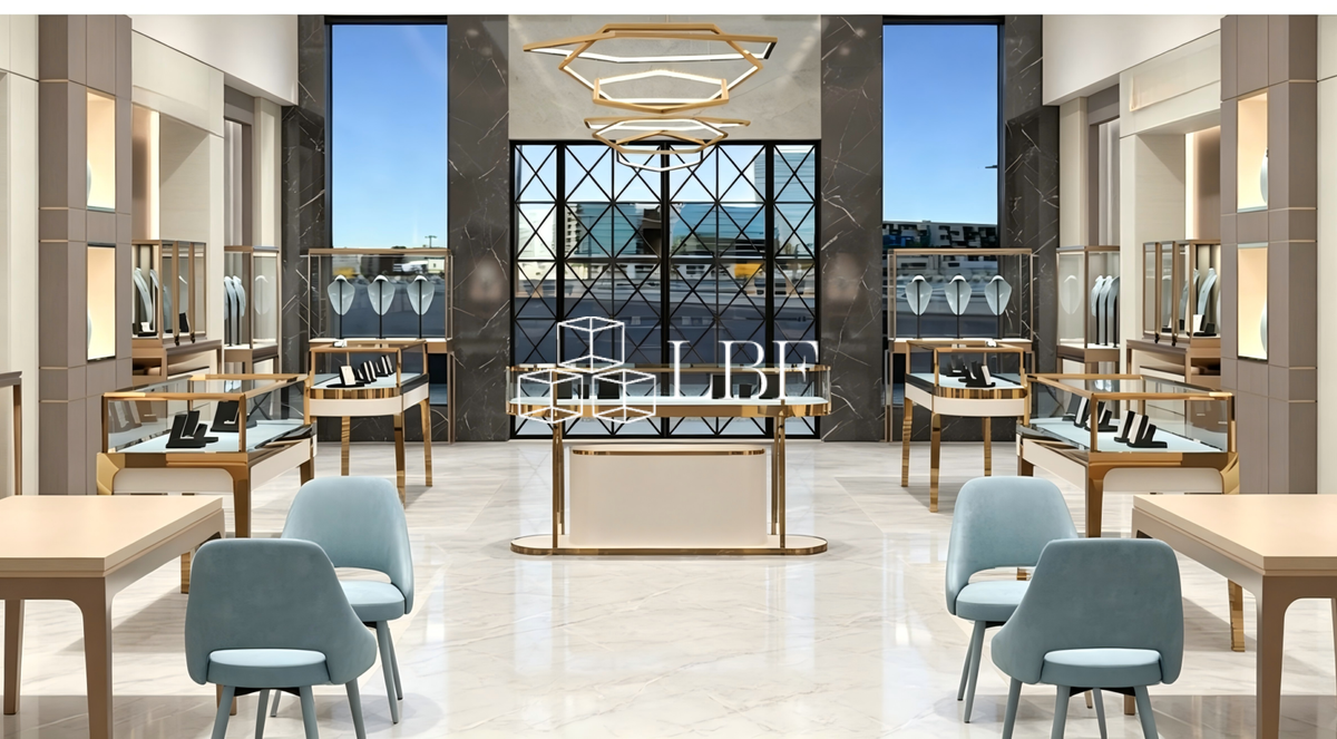 Jewelry display cabinets for the whole store
