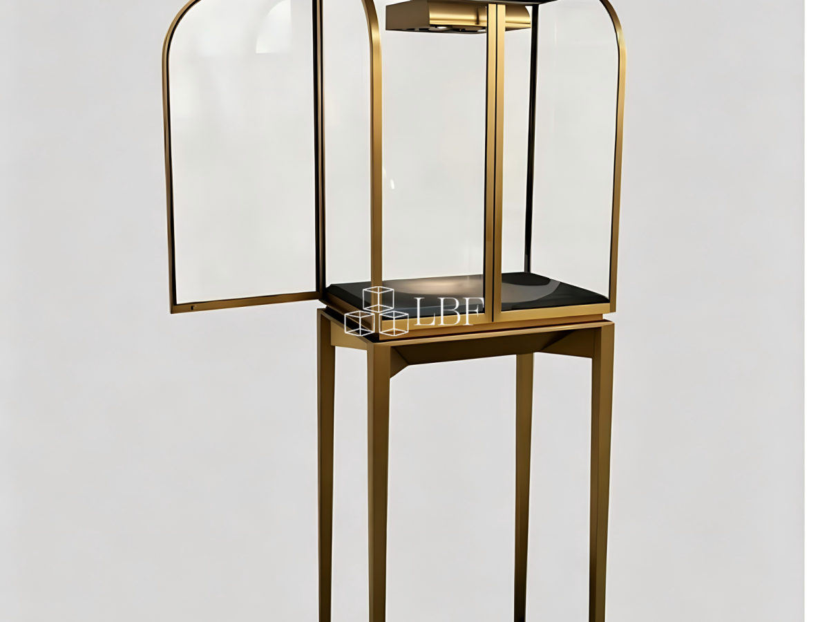 Light – luxury Arch – shaped Golden Independent Small Tall Jewelry Cabinet