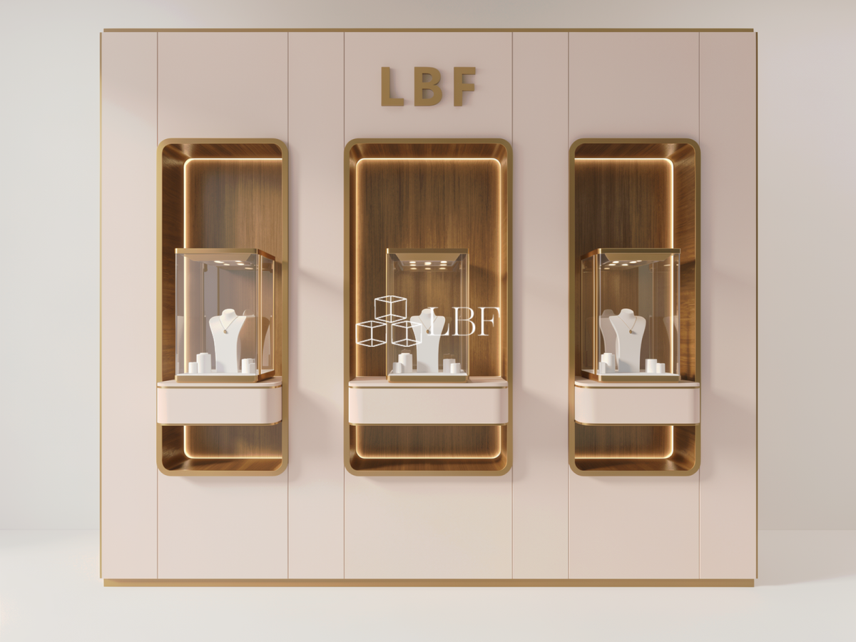 Recessed Brand Jewelry Display Case